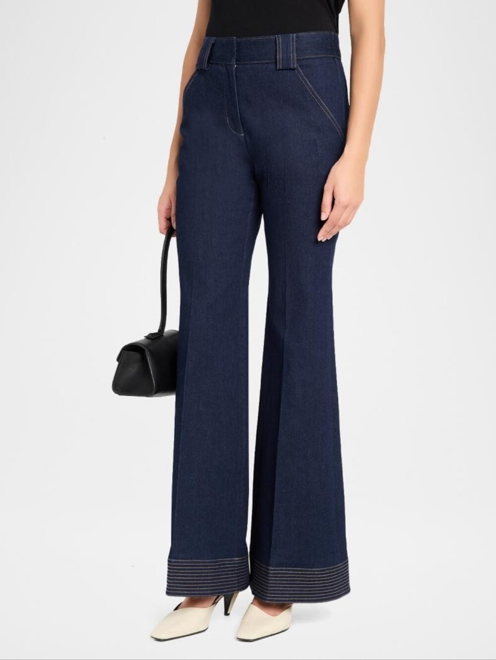 Veronica Beard Lancelor High-Rise Wide-Leg Jeans